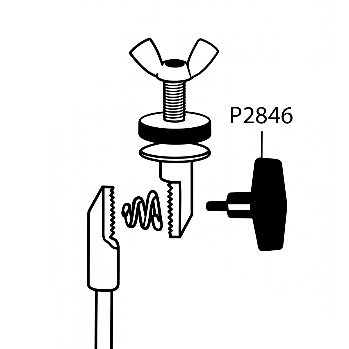 Diagram of lightweight Ludwig Cymbal Tilter