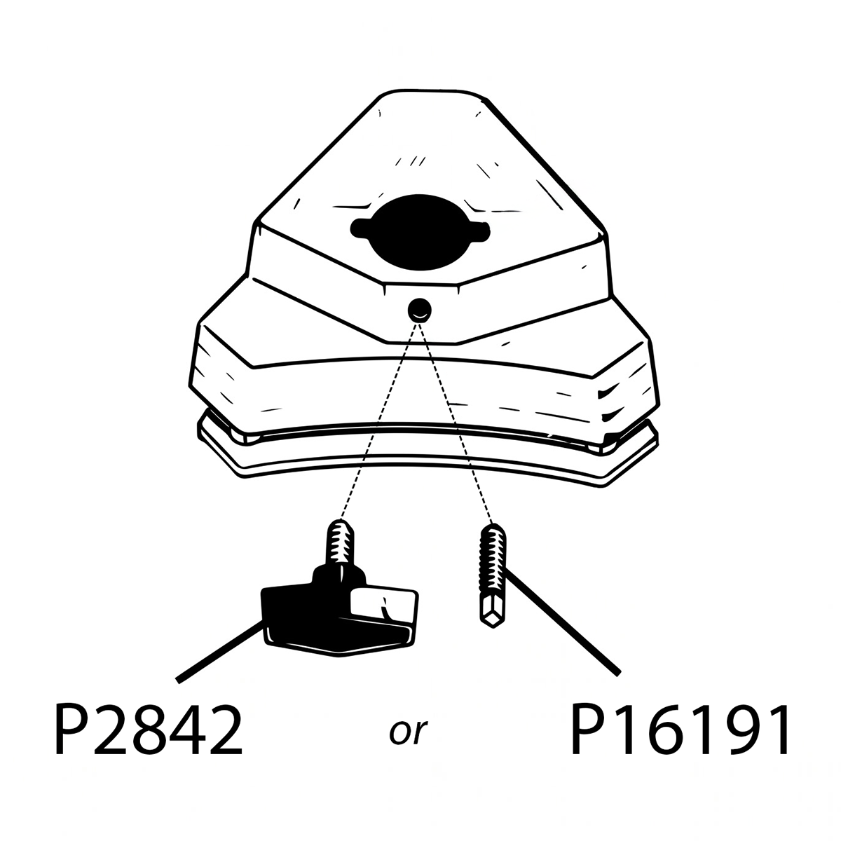 Diagram of Ludwig Modular Bass Drum Tom Holder Bracket
